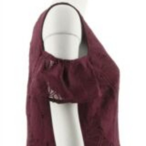 NWT ISAAC MIZRAHI‎ LACE FLUTTER SLV SHEATH DRESS 12 - Picture 5 of 11